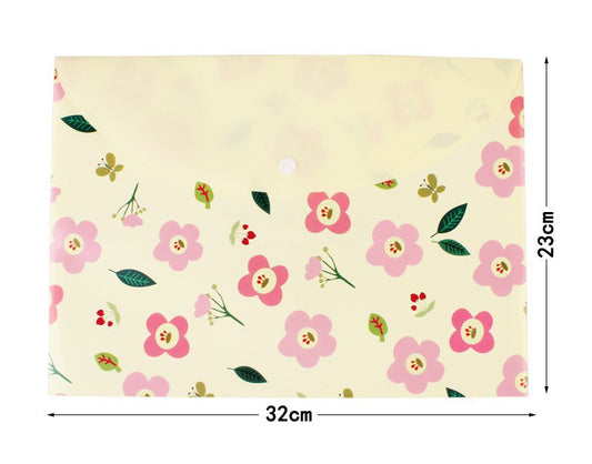 File Folder 4 Styles - Cute Cartoon Floral PP Document Bag