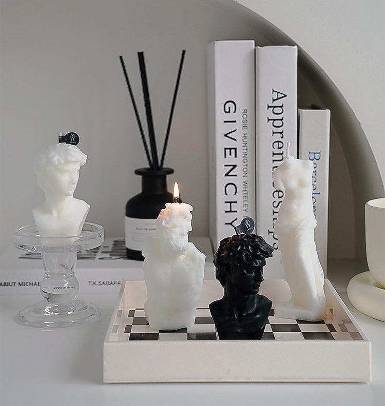 David and Venus Sculptural Scented Candles - Creative Decorative Aromatherapy Gifts