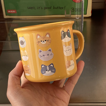 Cute Cat Ceramic Mug - 270ml Coffee Cup, Unique Gift