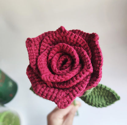 Handwoven DIY Rose Flowers - Artificial Wall Decor and Photography Props