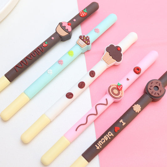 Cute Silicone Chocolate Bar Gel Pen - 0.5mm, Soft Gel Pen