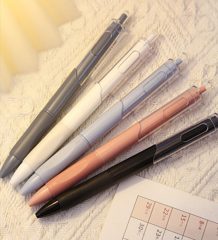 Japanese INS Style High-Quality Click Gel Pen - 0.5mm Black Ink, Fast-Drying for Students and Exams