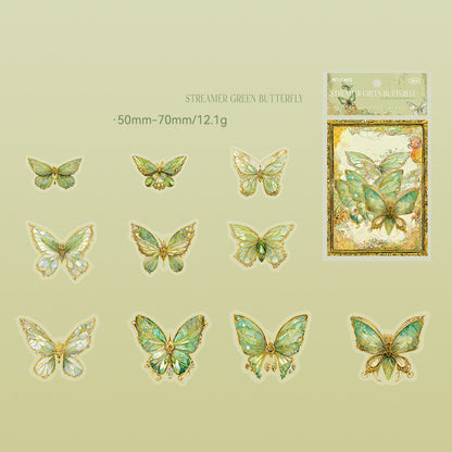 PET Sticker Pack - Boundless Butterfly Series, Gold Butterfly Stickers