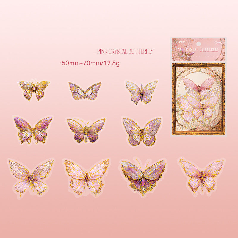 PET Sticker Pack - Boundless Butterfly Series, Gold Butterfly Stickers