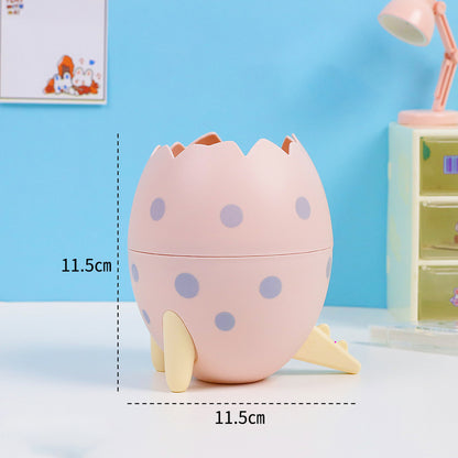 Cute Creative Dinosaur Egg Pen Holder - Large Capacity Desk Organizer for Students and Office