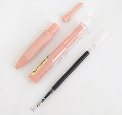 Japanese INS Style High-Quality Click Gel Pen - 0.5mm Black Ink, Fast-Drying for Students and Exams