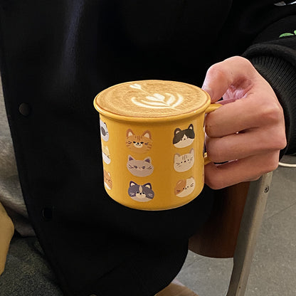 Cute Cat Ceramic Mug - 270ml Coffee Cup, Unique Gift