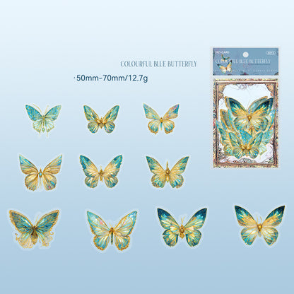 PET Sticker Pack - Boundless Butterfly Series, Gold Butterfly Stickers