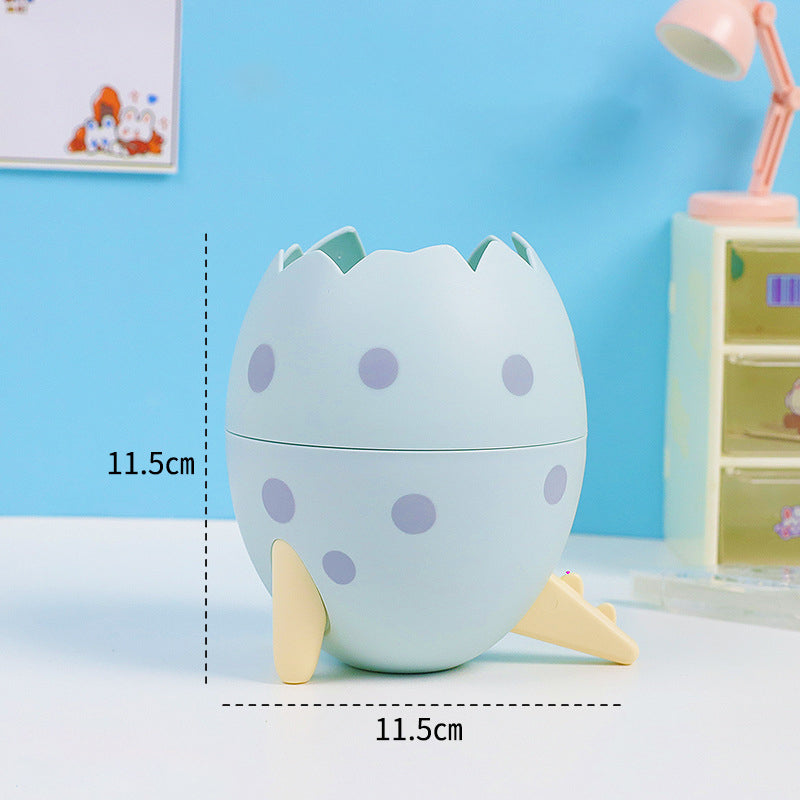 Cute Creative Dinosaur Egg Pen Holder - Large Capacity Desk Organizer for Students and Office