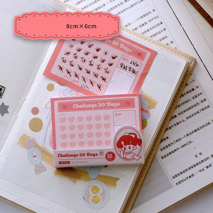 Multi-Function Memo Pad - 60 Sheets Cute Girl Design for Notes and Journaling