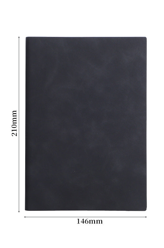 A5 Leather Notebook - Business Office Journal, Minimalist Meeting Planner