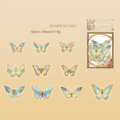 PET Sticker Pack - Boundless Butterfly Series, Gold Butterfly Stickers