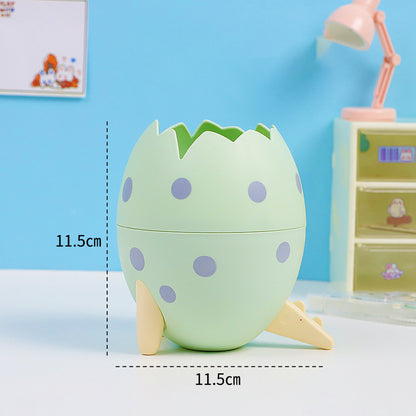 Cute Creative Dinosaur Egg Pen Holder - Large Capacity Desk Organizer for Students and Office