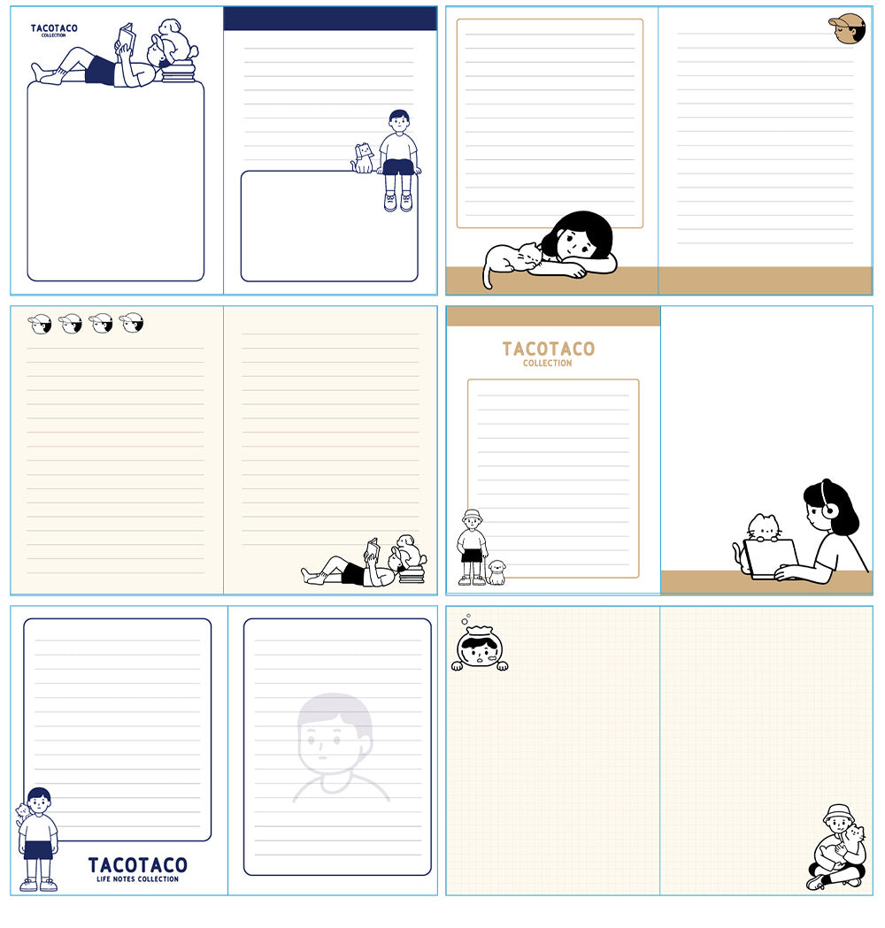 TACOTACO Hardcover Notebook - Student Cartoon Journal for Drawing and Note-Taking