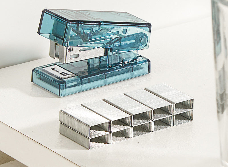 Mini Transparent Stapler - Portable, Handheld, High Visual Appeal for Students