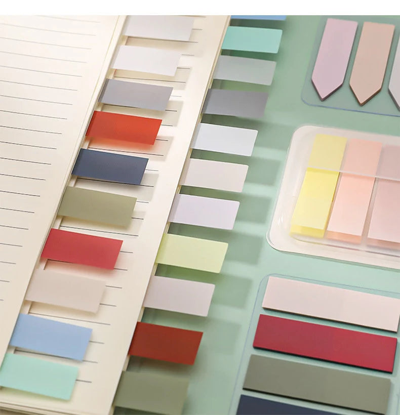 Morandi Color Sticky Notes - PET Index Tabs