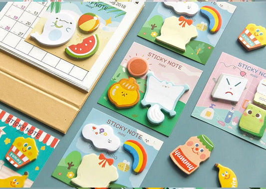 sticky notes, page markers, novelty stationery, stocking filler, animal stationery, kawaii sticky note pad