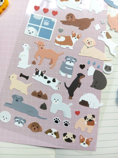 Suatelier Sticker 1073 Arrr - Adorable Dog-Themed Decorative Planner Stickers