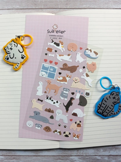 Suatelier Sticker 1073 Arrr - Adorable Dog-Themed Decorative Planner Stickers